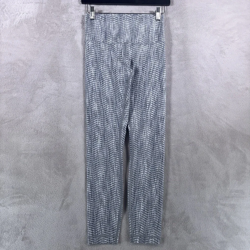 Lululemon Leggings Womens 6 Gray Geometric Performance Training Lounge